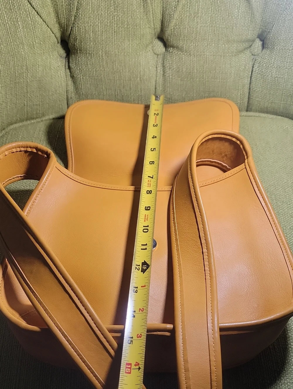 Coach Vintage Ergo Flap Mustard Yellow Crossbody Shoulder Bag